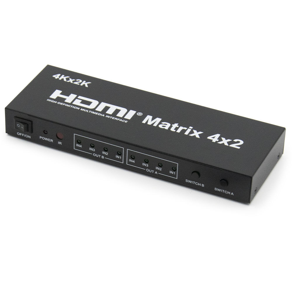 HDMI elosztó távirányítóval, 6 db HDMI csatlakozóval