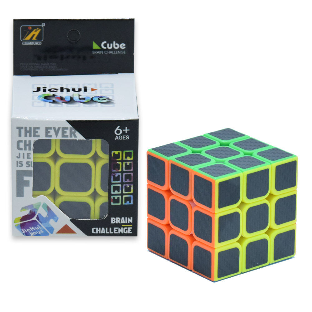 Rubik kocka készségfejlesztő játék, 3x3-as / fekete