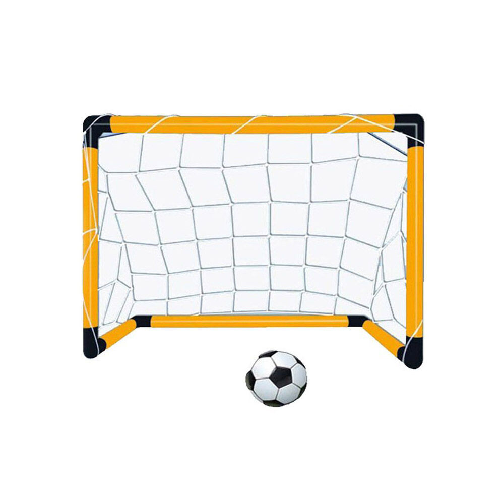 Felállítható focikapu hálóval, labdával és pumpával / 46x31x25 cm