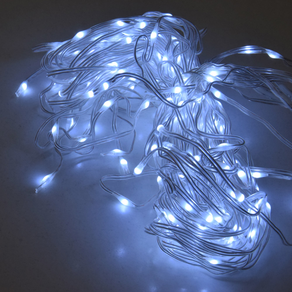 Dekorációs kültéri fényfüggöny 8 világítási móddal, 160 LED - hideg fehér