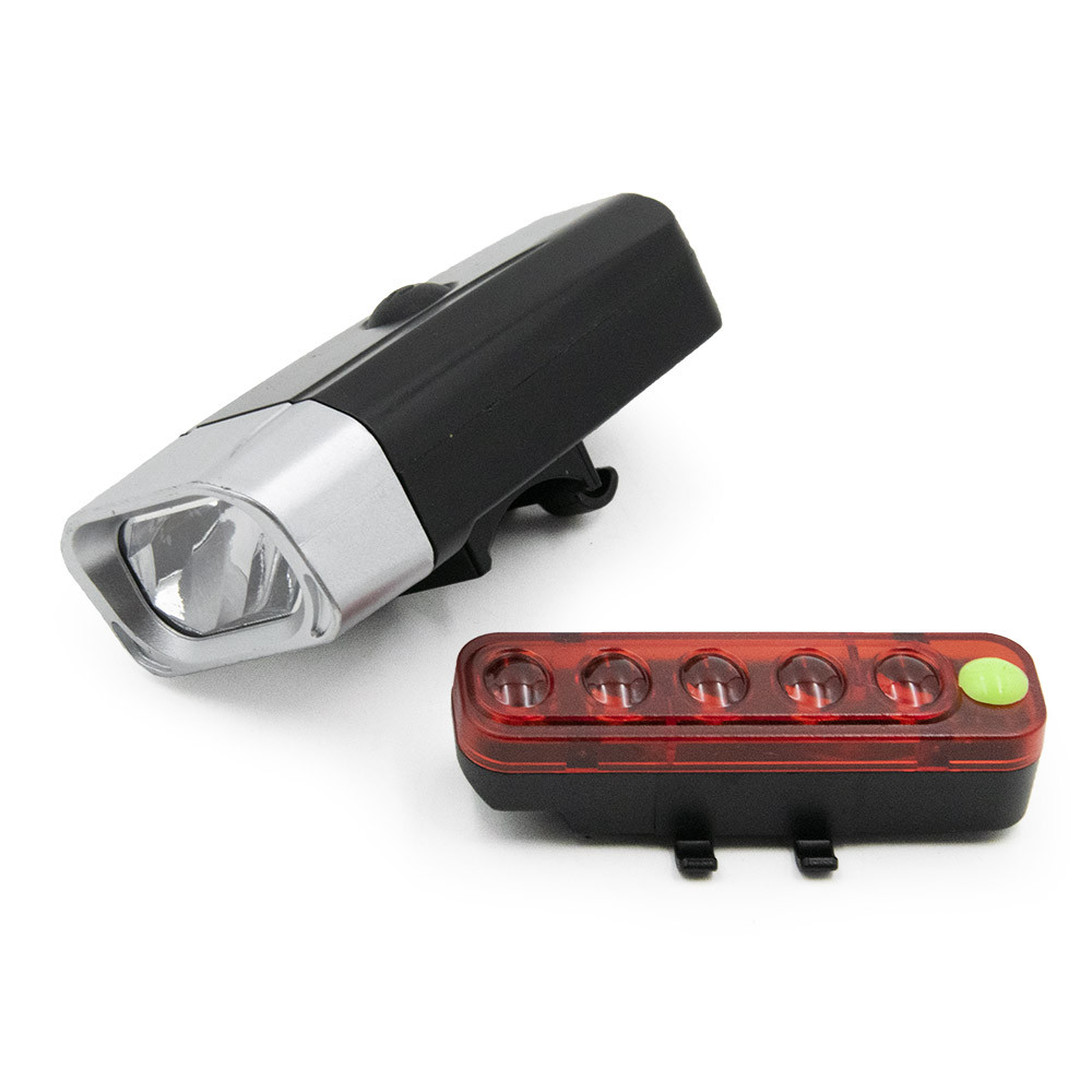 LED-es kerékpár lámpa szett / USB-ről tölthető (QX-T0605)