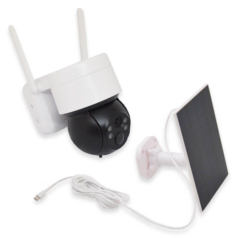 Napelemes biztonsági kamera - IP66 védelem, kétoldali beépített mikrofon, WiFi, 1080P