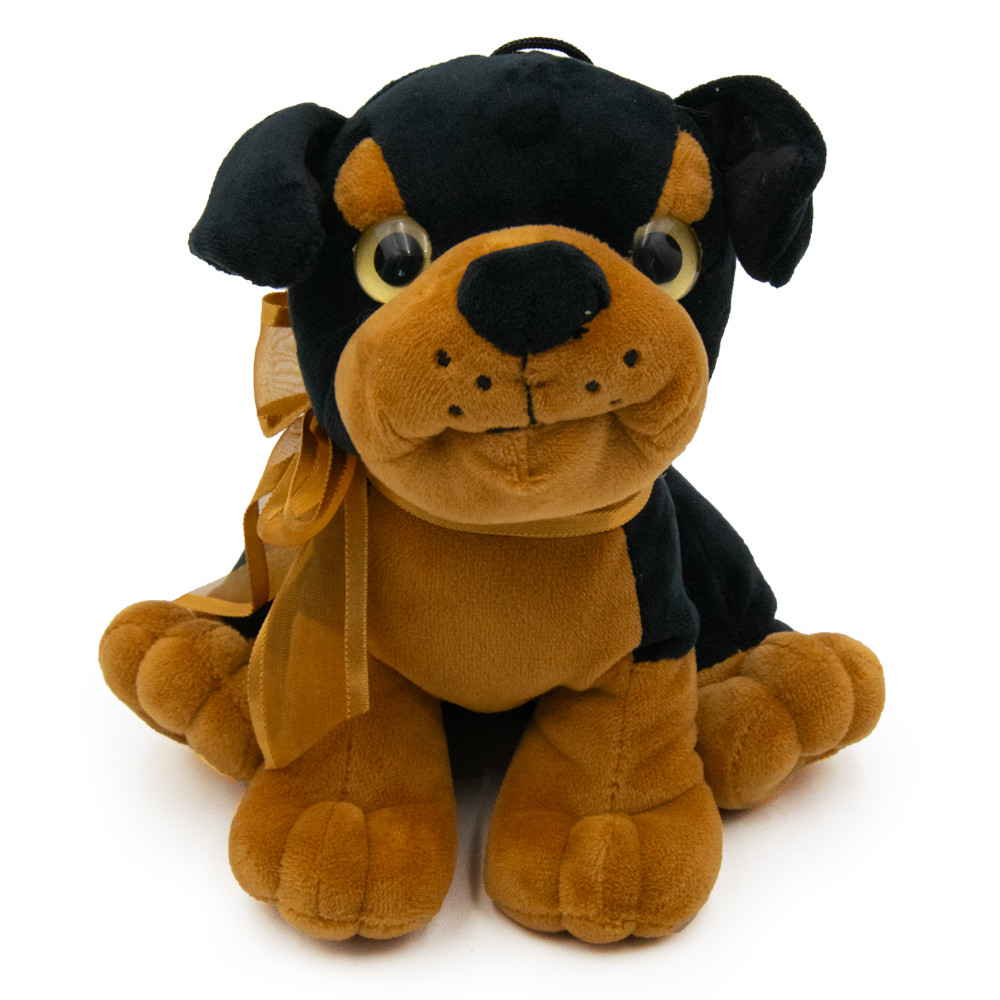 Masnis plüss kutya, sötétbarna - 15 cm