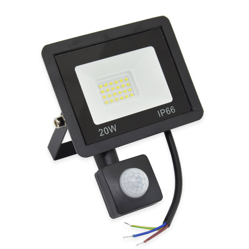 20W mozgásérzékelős LED reflektor ultra vékony kialakítással, IP66 védelemmel