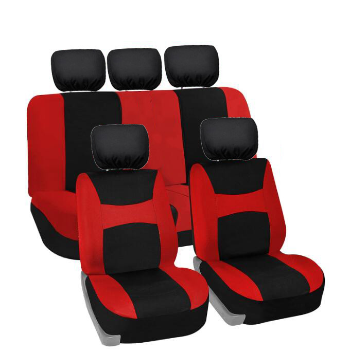Univerzális 8 részes üléshuzat szett - fekete-piros UL-AG28458/BR